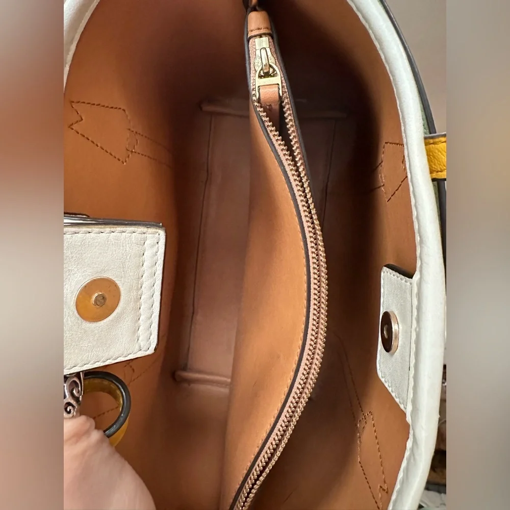 Tory Burch Cream Shoulder Bag with Colorful Accents - Picture 4 of 6